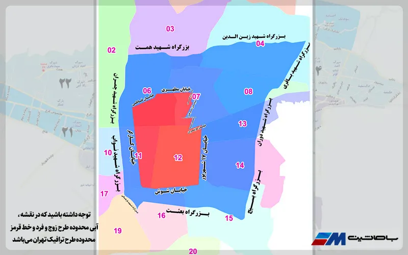 نقشه طرح ترافیک 1404